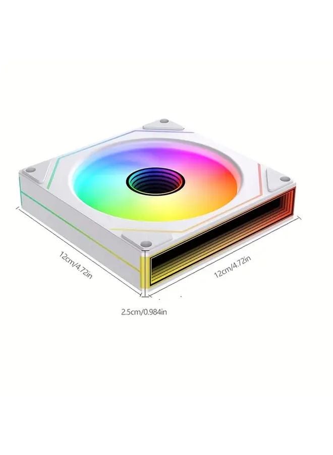 Xuanfengxia Magic Space Prism 7MAX ARGB مروحة تبريد الكمبيوتر 3 حزمة أسود تحكم إيجابي في درجة الحرارة هادئة - Image 2